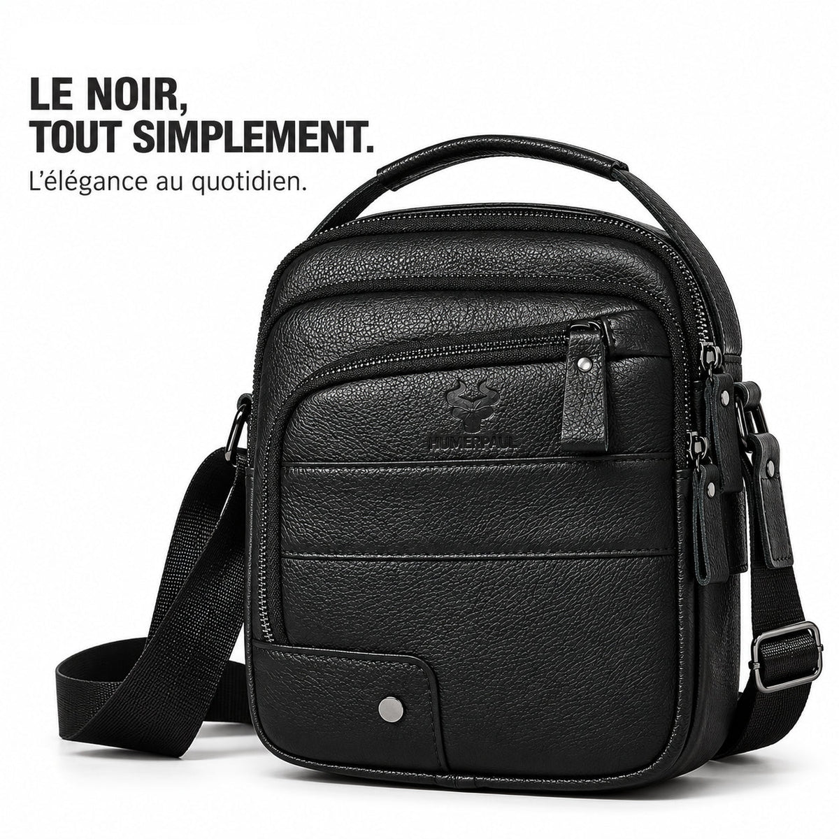 L'Essentiel — Sacoche bandoulière homme cuir format compact