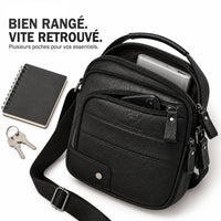 L'Essentiel — Sacoche bandoulière homme cuir format compact