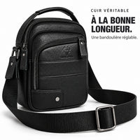 L'Essentiel — Sacoche bandoulière homme cuir format compact