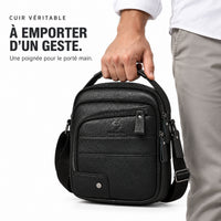 L'Essentiel — Sacoche bandoulière homme cuir format compact