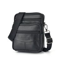 Sacoche ceinture homme en cuir coloris noir