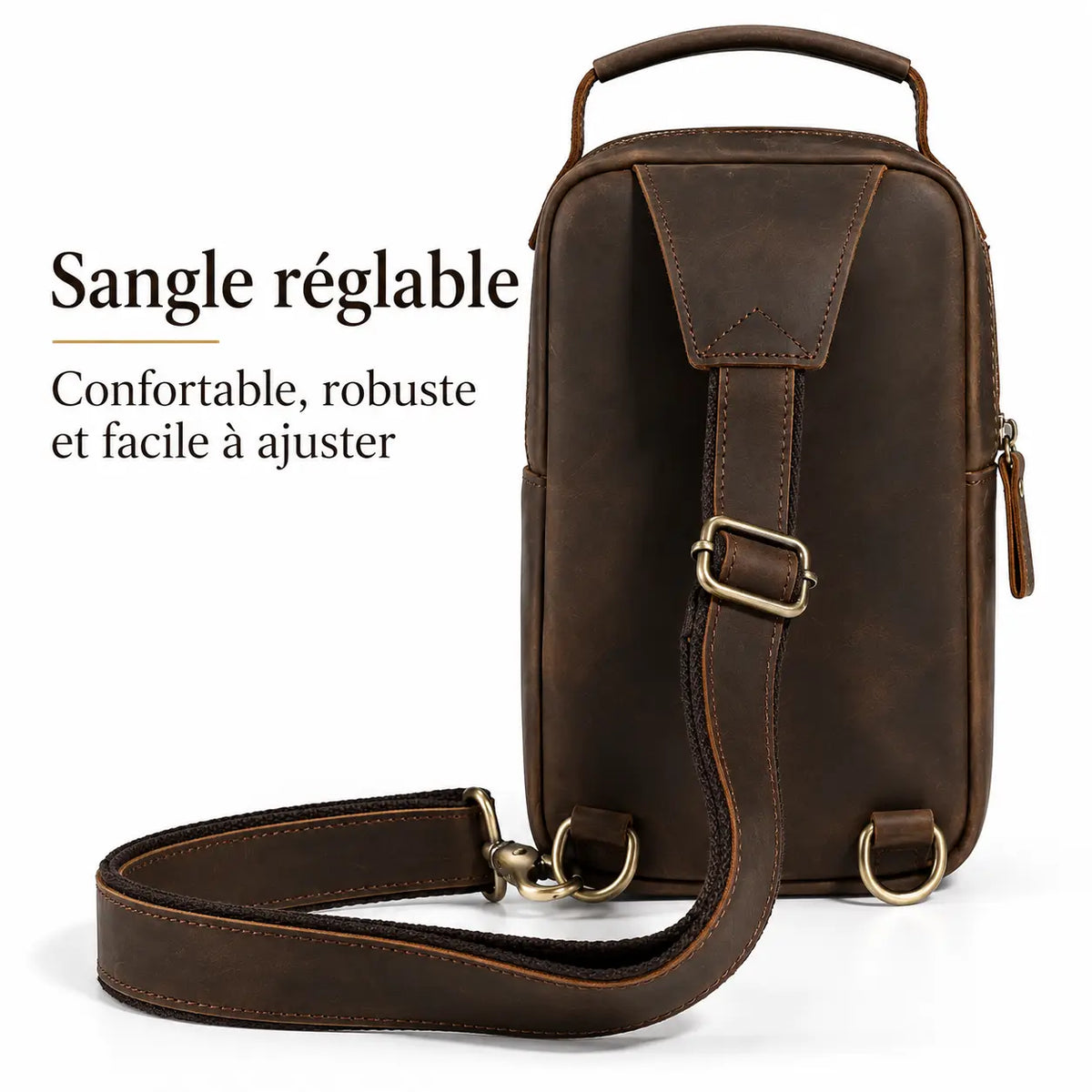 L'Aplomb — Sacoche bandoulière homme cuir