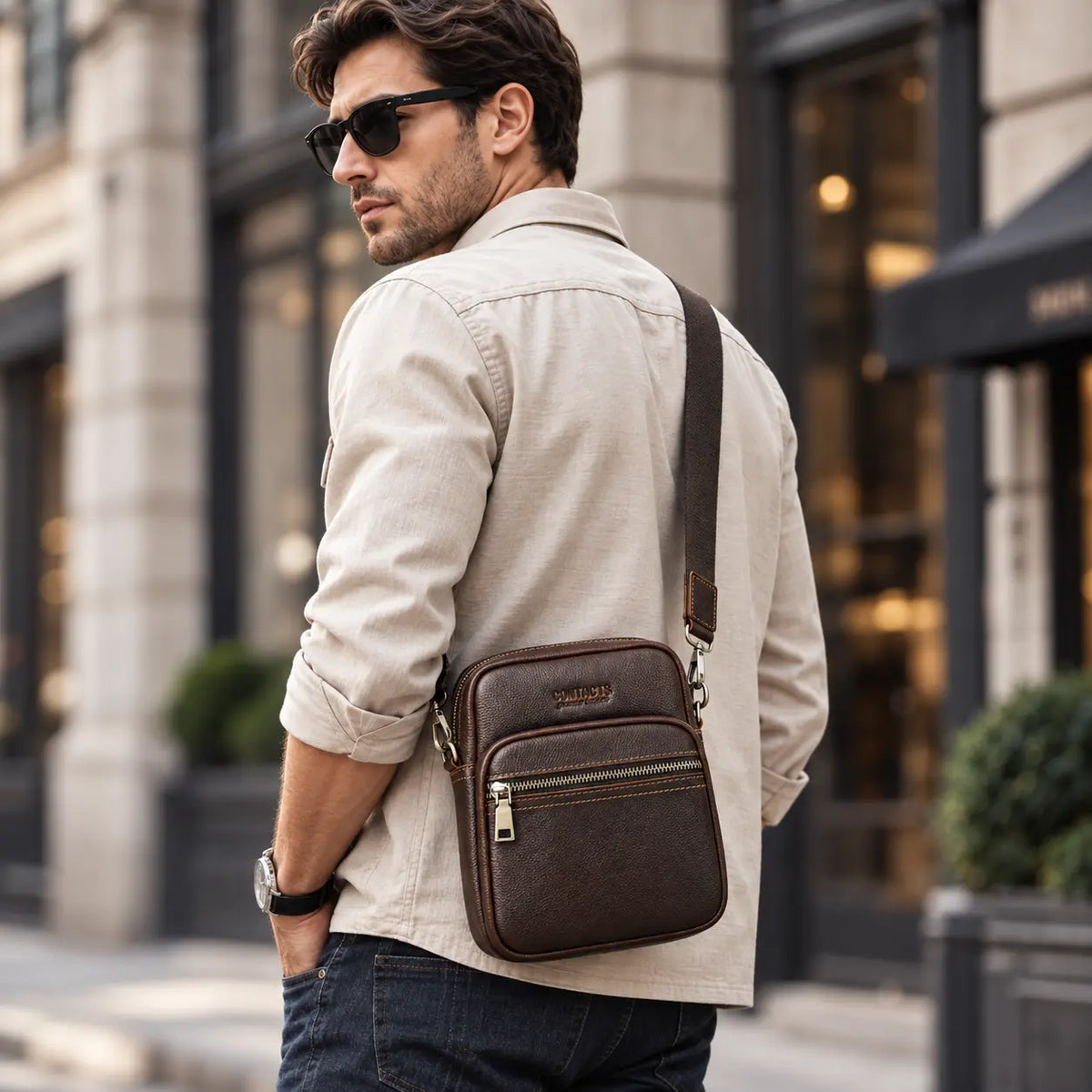 L'Étui — Sacoche téléphone homme cuir bandoulière