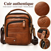 L'Essentiel — Sacoche bandoulière homme cuir format compact