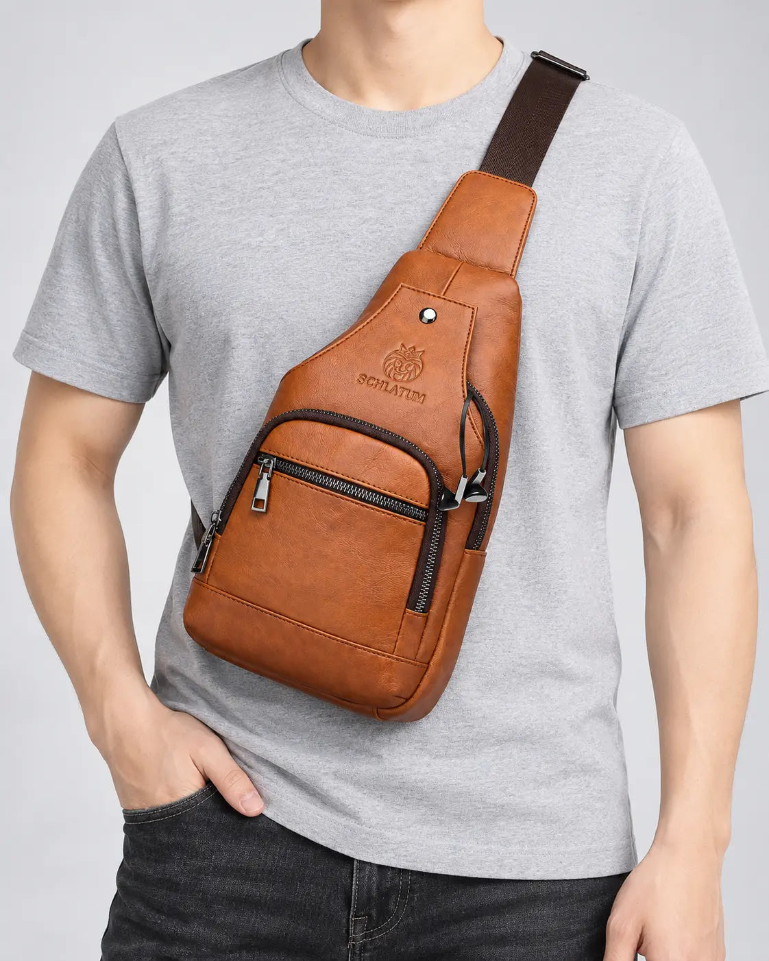 Le Relais — Sacoche bandoulière homme cuir avec port USB