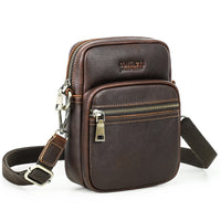 Sacoche homme cuir portée en bandoulière avec sangle réglable