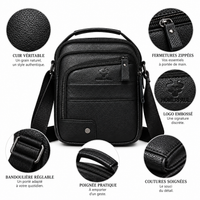 L'Essentiel — Sacoche bandoulière homme cuir format compact