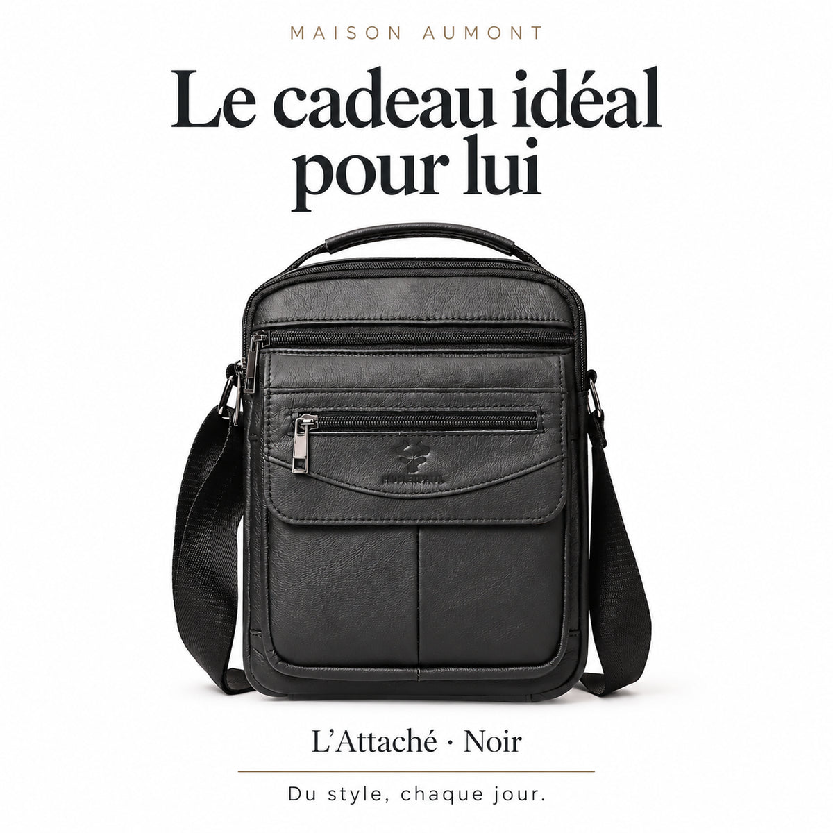 L’Attaché, noir — Le cadeau idéal pour lui. Maison Aumont.