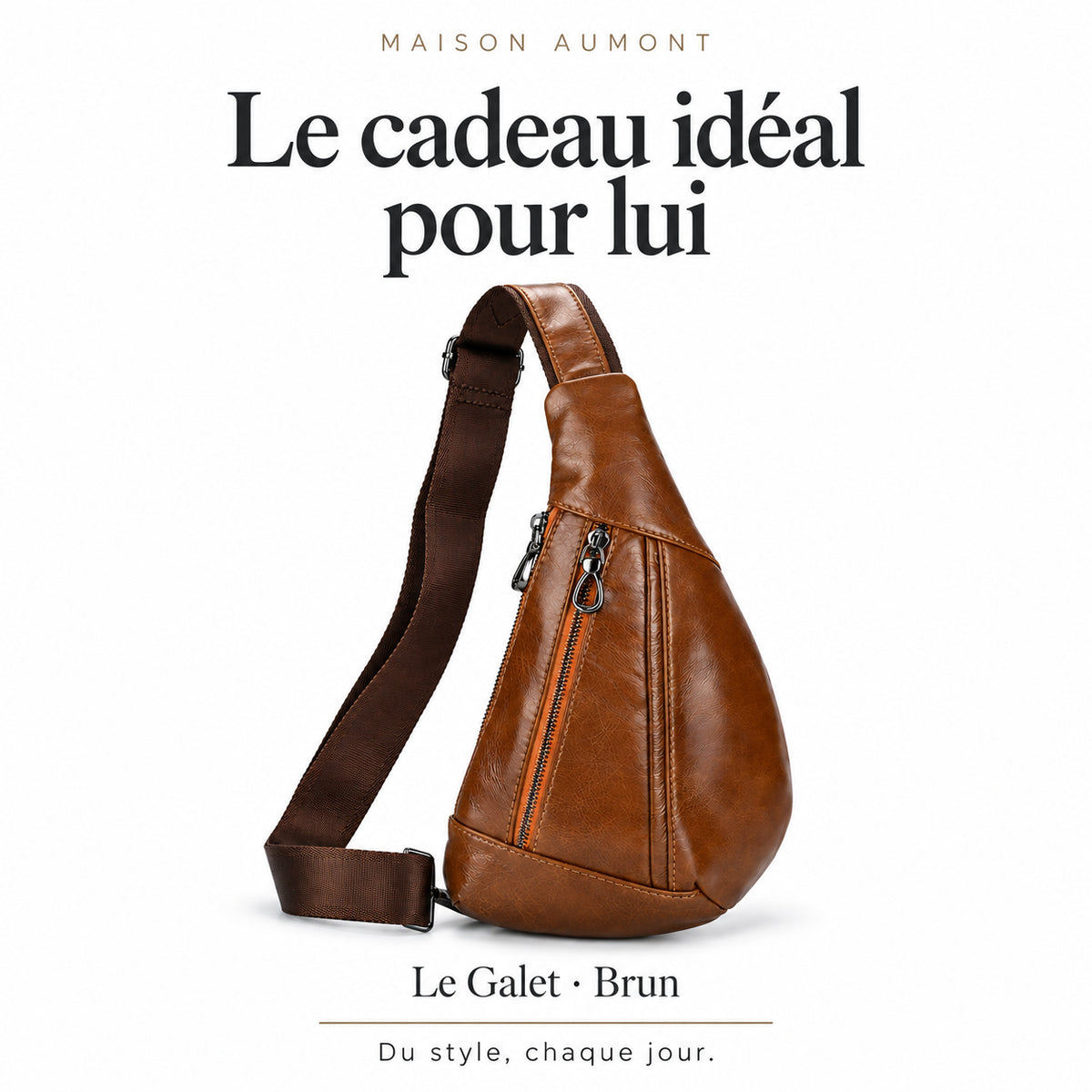 Le Galet, brun — Le cadeau idéal pour lui. Maison Aumont.