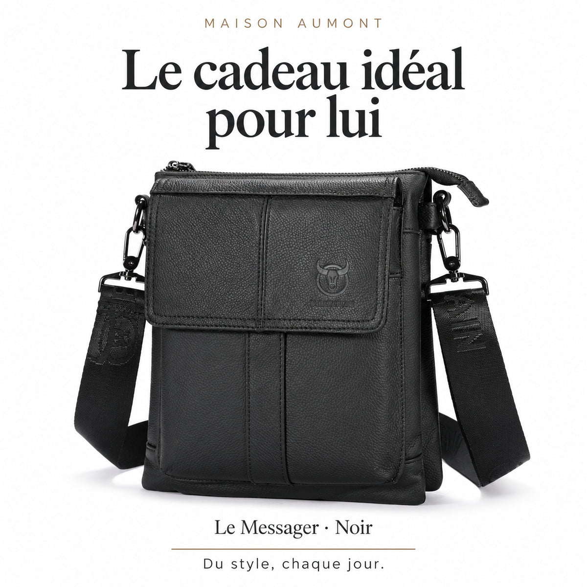 Le Messager, noir — Le cadeau idéal pour lui. Maison Aumont.