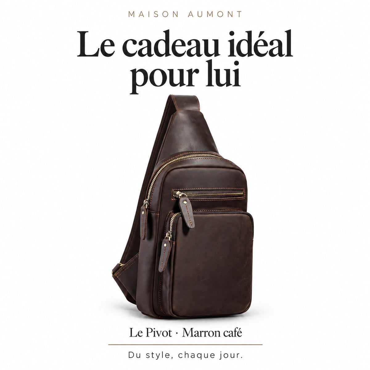 Le Pivot, marron café — Le cadeau idéal pour lui. Maison Aumont.