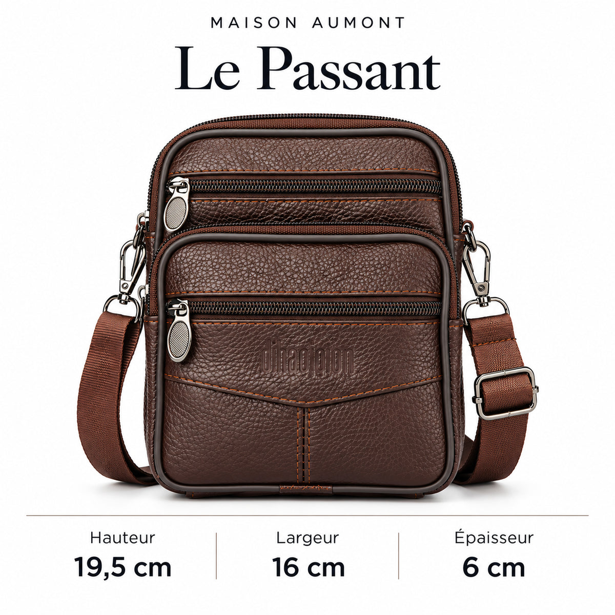 Le Passant — dimensions : hauteur 19,5 cm, largeur 16 cm, épaisseur 6 cm
