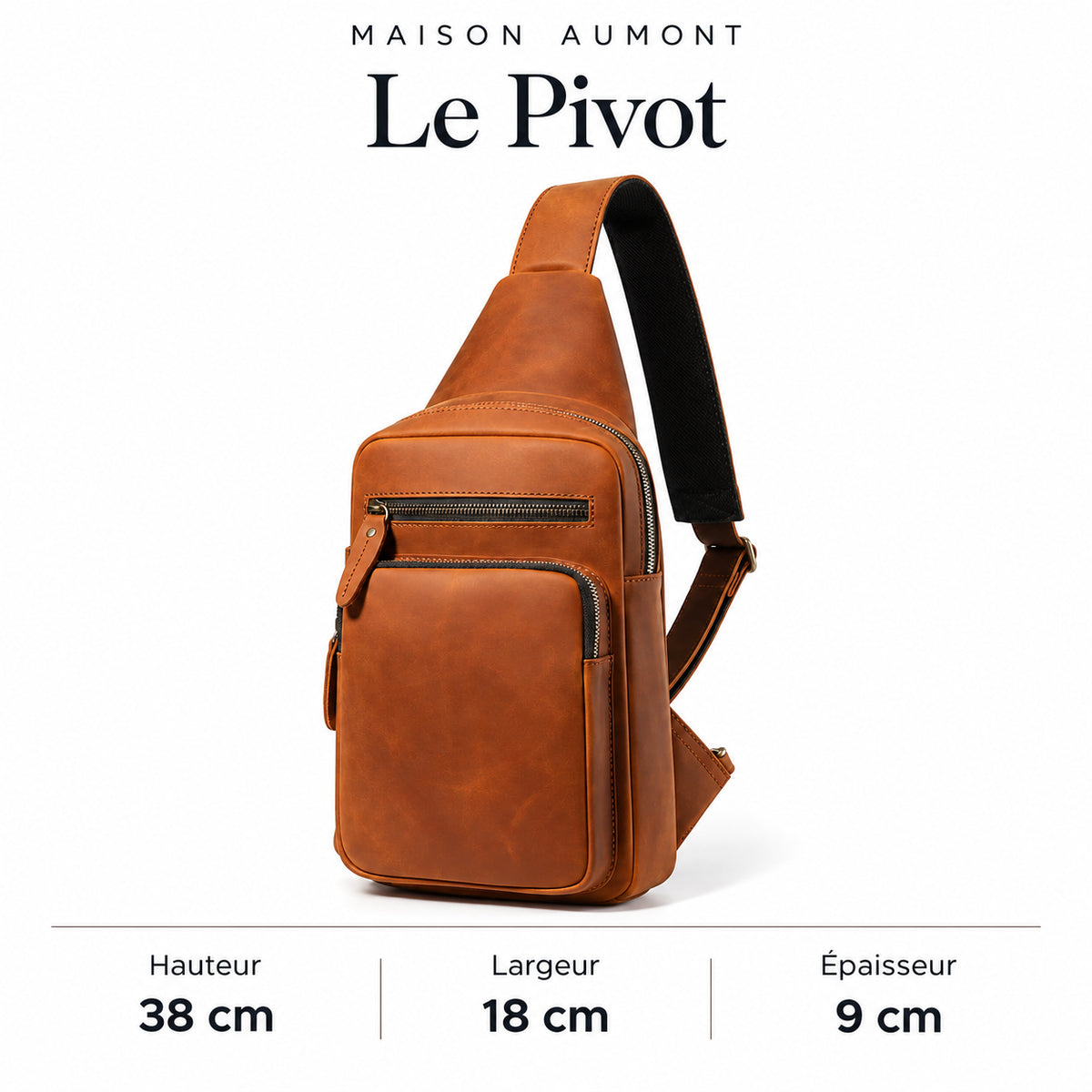 Le Pivot — dimensions : hauteur 38 cm, largeur 18 cm, épaisseur 9 cm