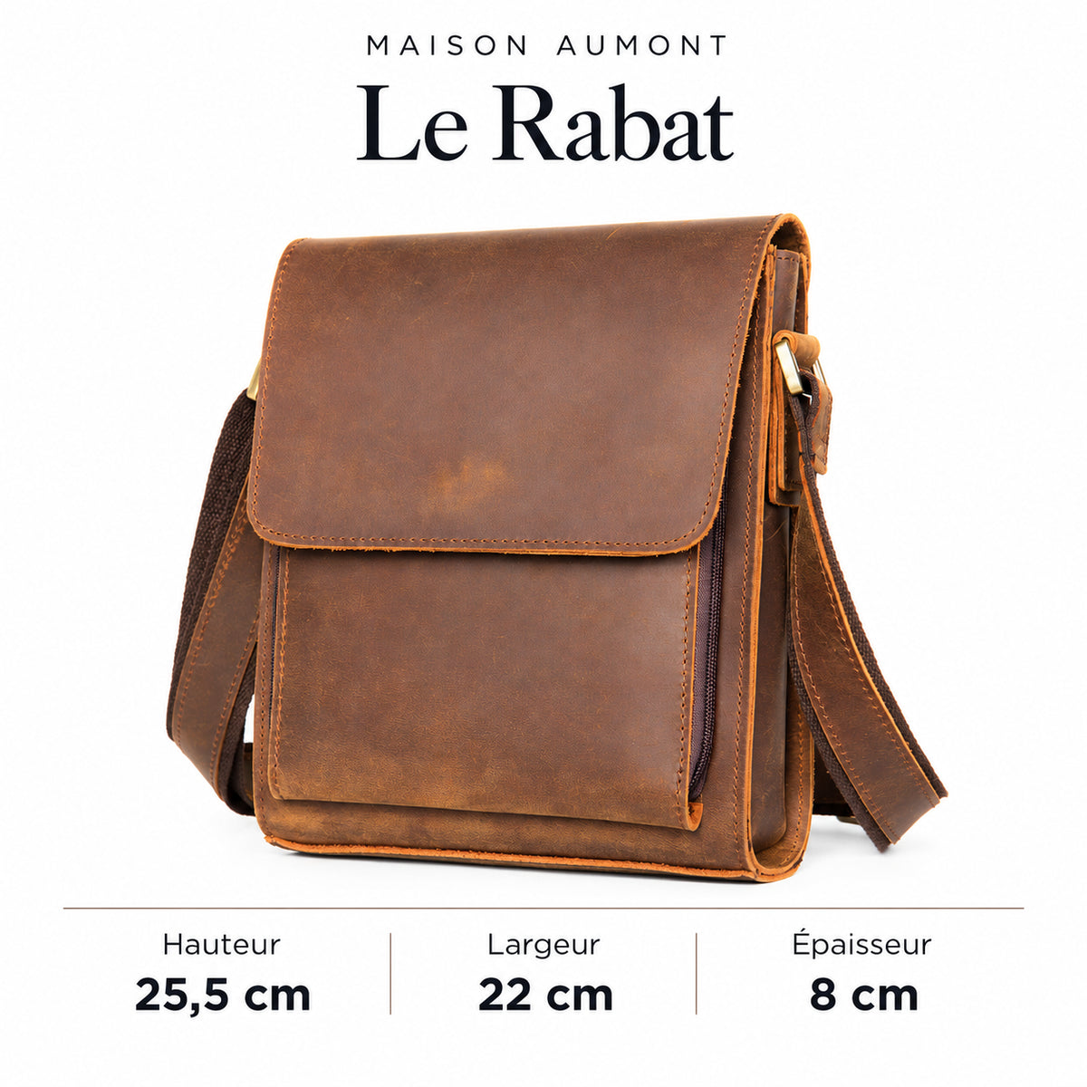 Le Rabat — dimensions : hauteur 25,5 cm, largeur 22 cm, épaisseur 8 cm