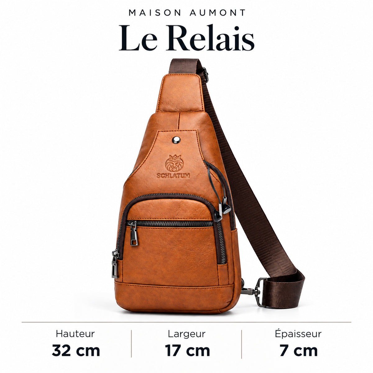 Le Relais — dimensions : hauteur 32 cm, largeur 17 cm, épaisseur 7 cm